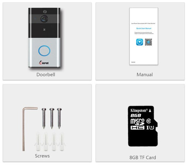 Keeper IP Video Intercom WI-FI Video Door Phone Door Bell WIFI Doorbell Camera For Apartments IR Alarm Wireless Security Camera