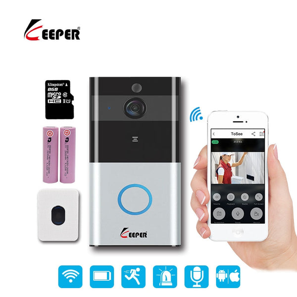 Keeper IP Video Intercom WI-FI Video Door Phone Door Bell WIFI Doorbell Camera For Apartments IR Alarm Wireless Security Camera