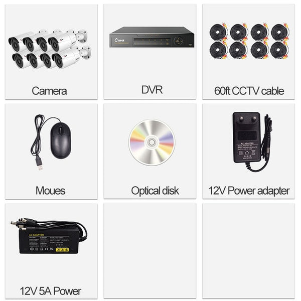 Keeper CCTV camera System 8CH 5MP 1944P AHD security Camera