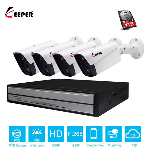 Keeper H.265 Full HD 1080P 4Channel CCTV System Camera