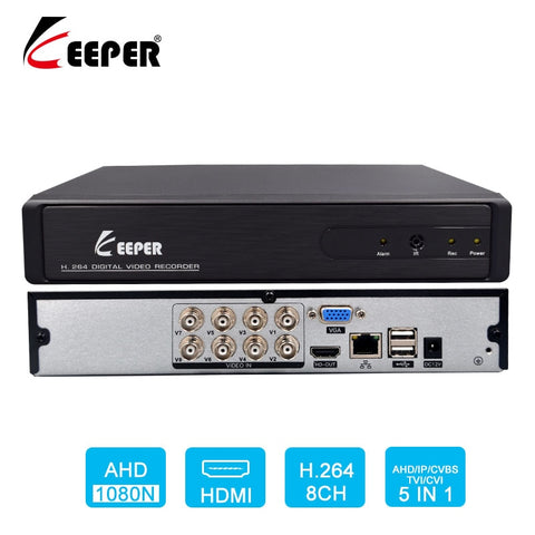 Keeper 8CH 1080N H.264 AHD 5 IN1 DVR NVR Digital Video Recorder